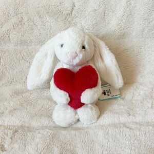 NWT Jellycat *Retired* Little Bashful Red Love Heart Bunny